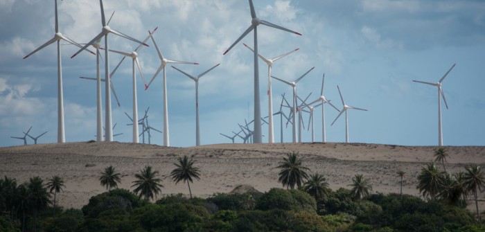 Frost & Sullivan: Studie "The Global Wind Power Market, Forecast to 2025" prognostiziert Wachstum. Im Bild zu sehen: Das Windkraftwerk nahe der Bucht Uruau in Morro Branco an der Ostküste des Bundesstaates Ceara in Brasilien.