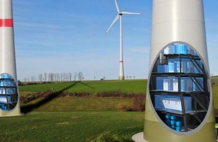 WindCORES: Klimaneutrale Rechenzentren im Fuß von (Foto: Rittal GmbH & Co. KG)